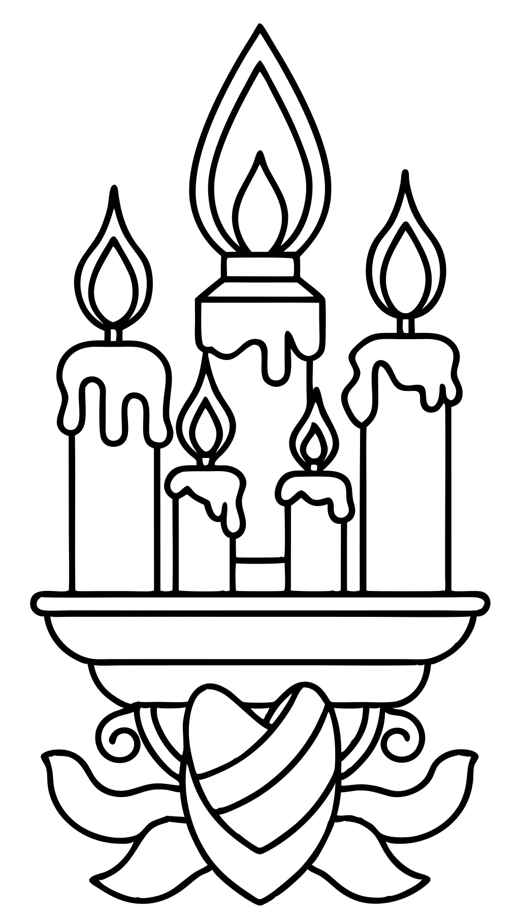 candles coloring page